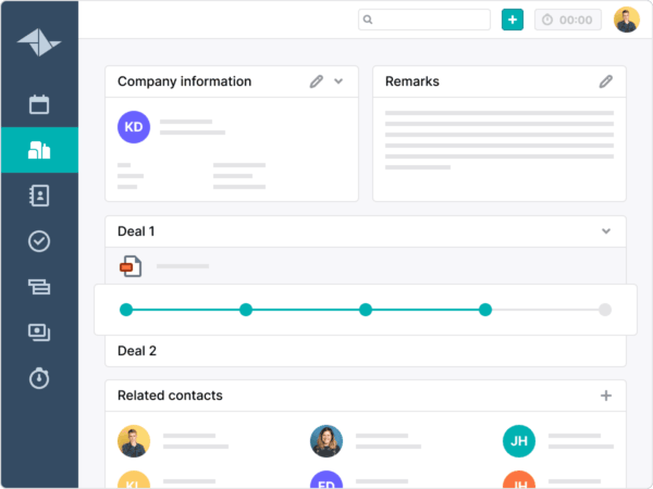 Screenshot Teamleader klantenbeheer