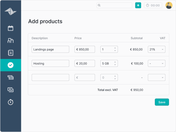 Screenshot Teamleader Offertebeheer