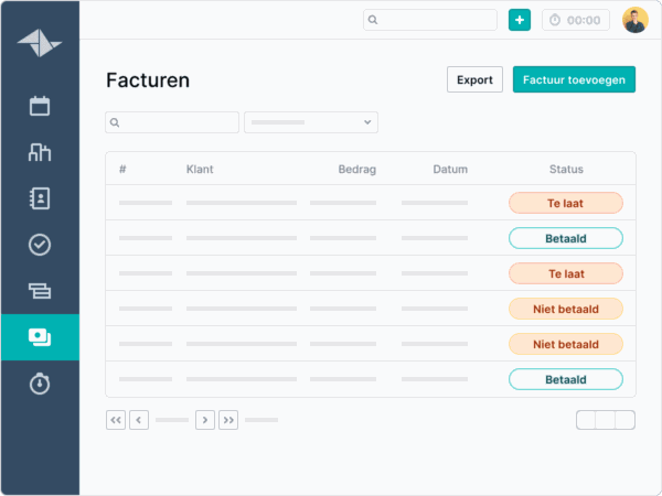 Screenshot Teamleader geld ontvangen
