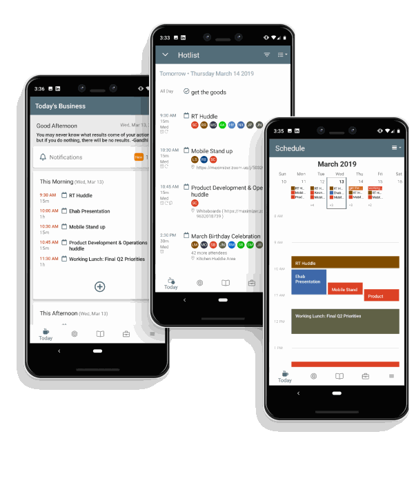Agenda in Maximizer Mobile