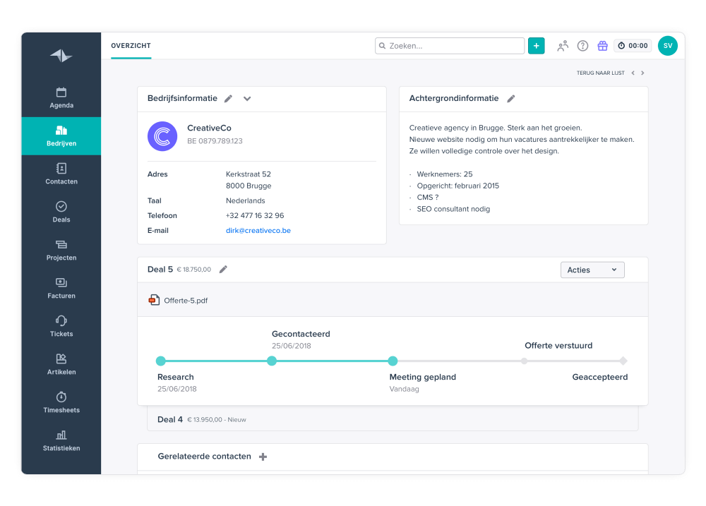 Teamleader CRM screenshot